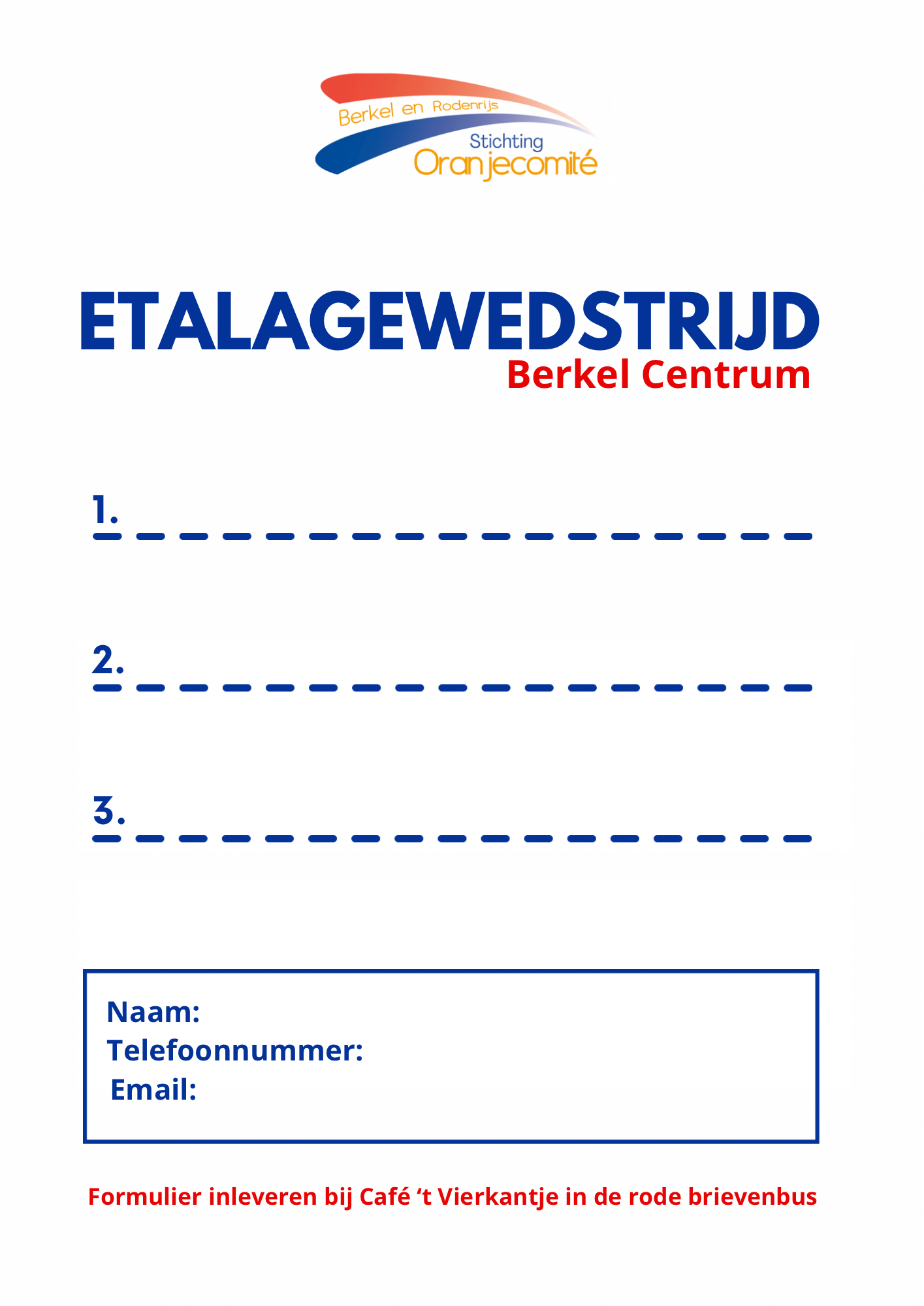 Jury Formulier etalagewedstrijd