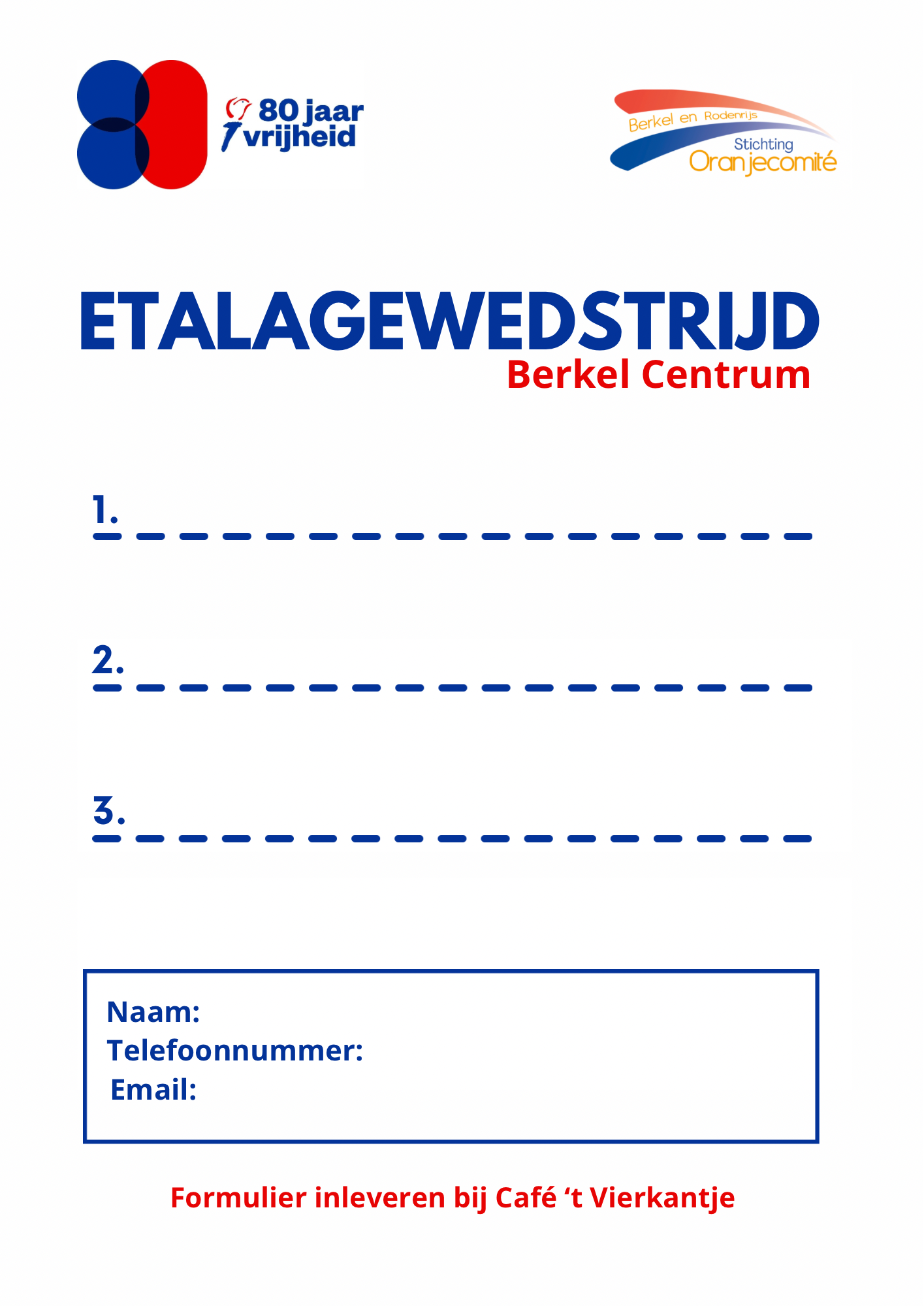 Jury Formulier etalagewedstrijd